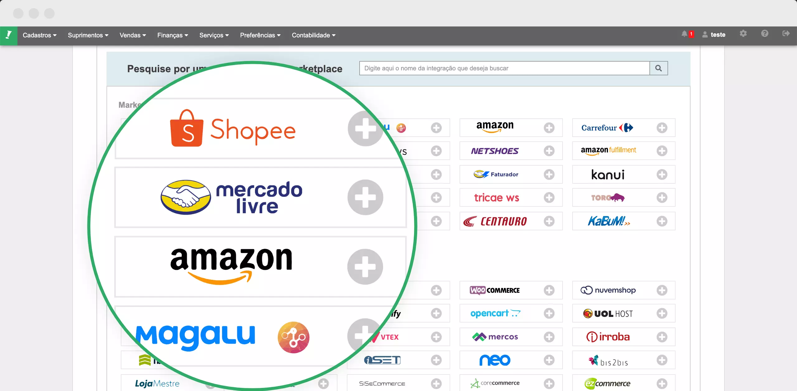 integração com marketplaces